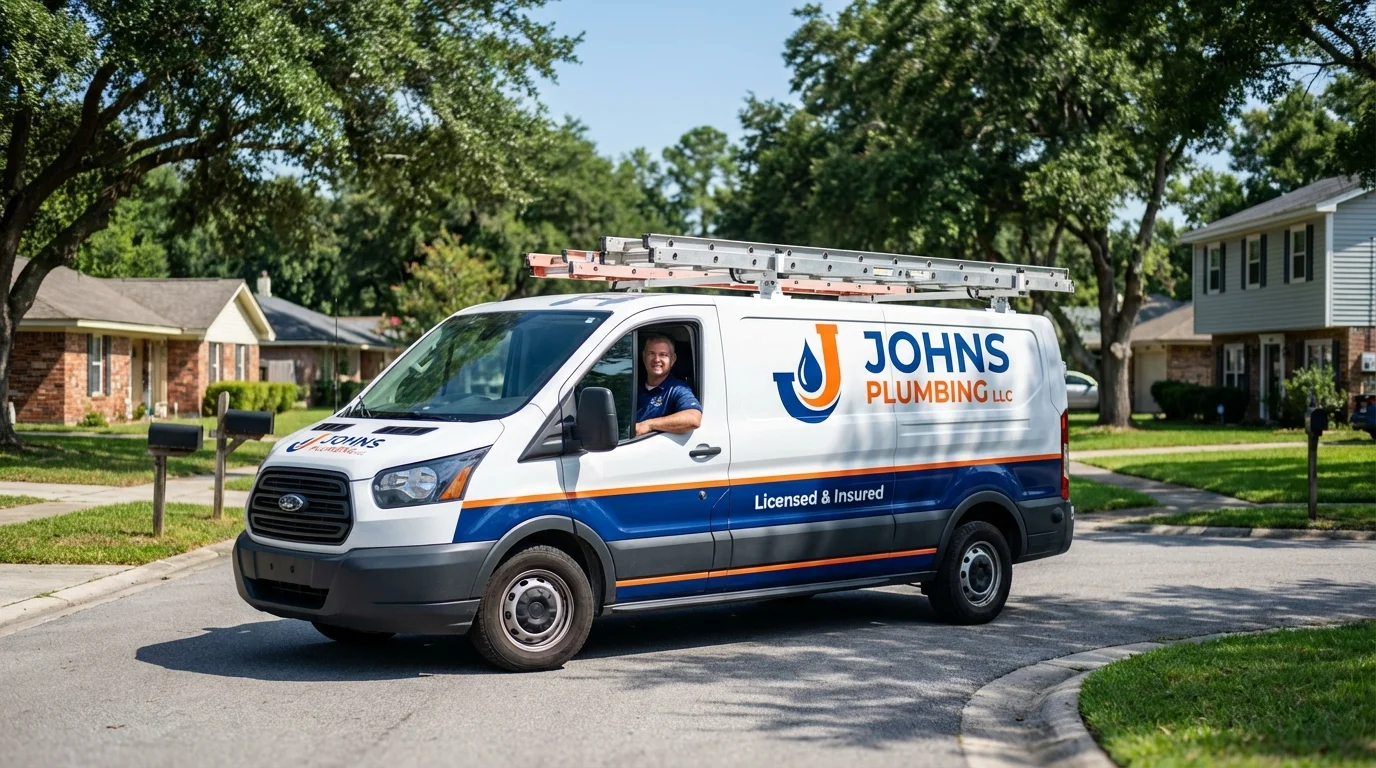 Johns Plumbing LLC service van in American Canyon, CA