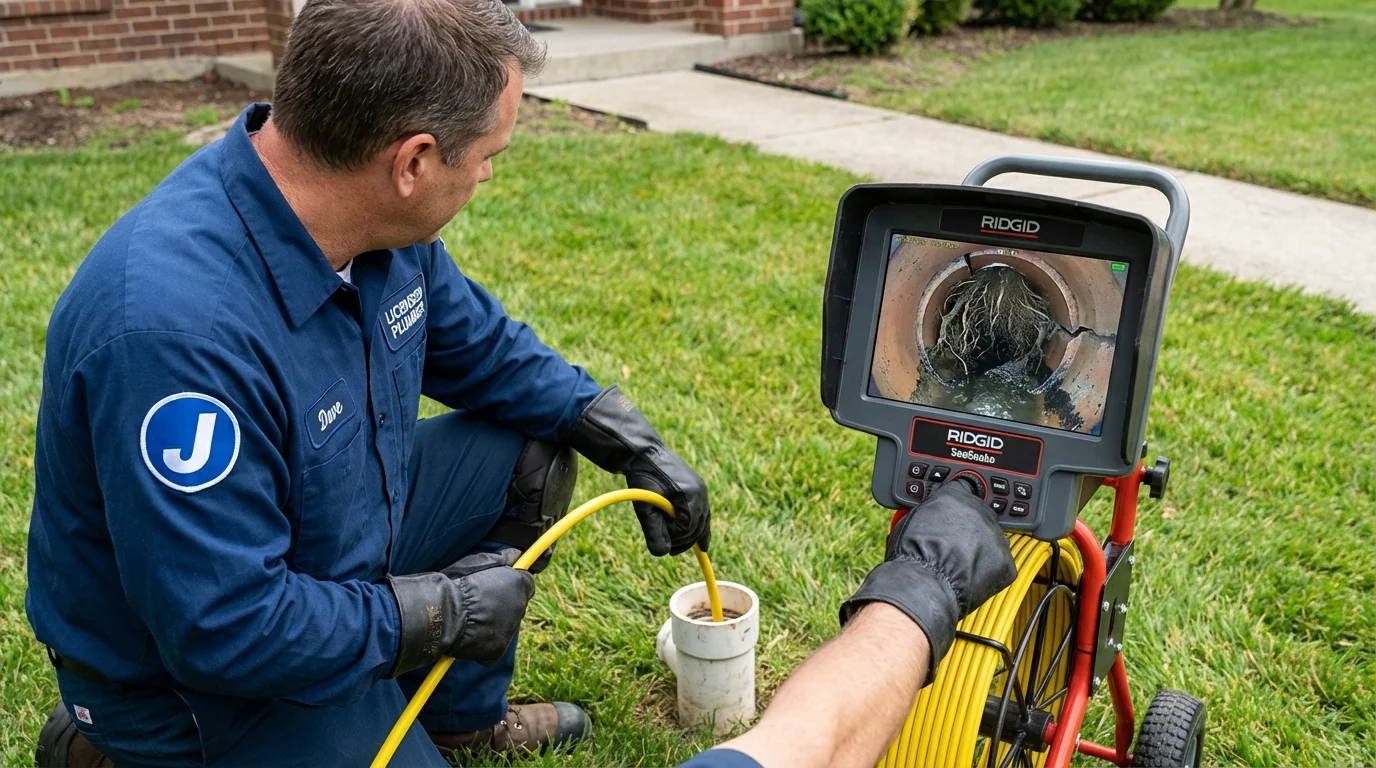 Sewer camera inspection being performed by Johns Plumbing LLC in American Canyon